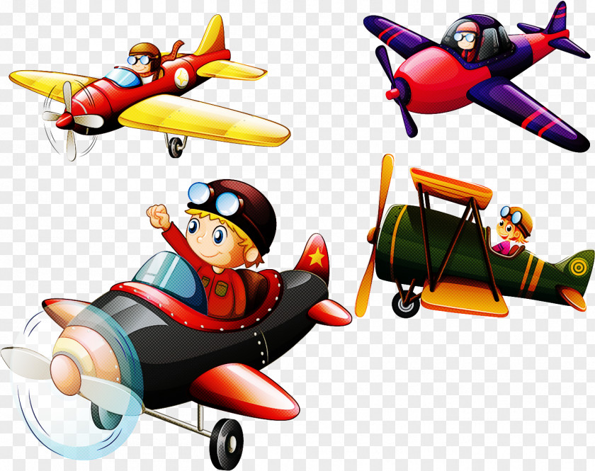 Airplane Aircraft Propeller Vehicle Cartoon PNG