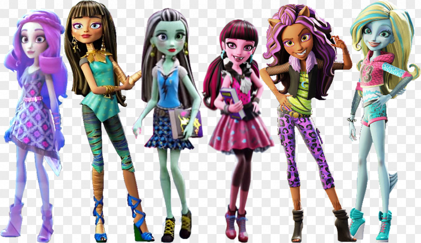 Barbie Lagoona Blue Monster High Frankie Stein 3D Computer Graphics PNG