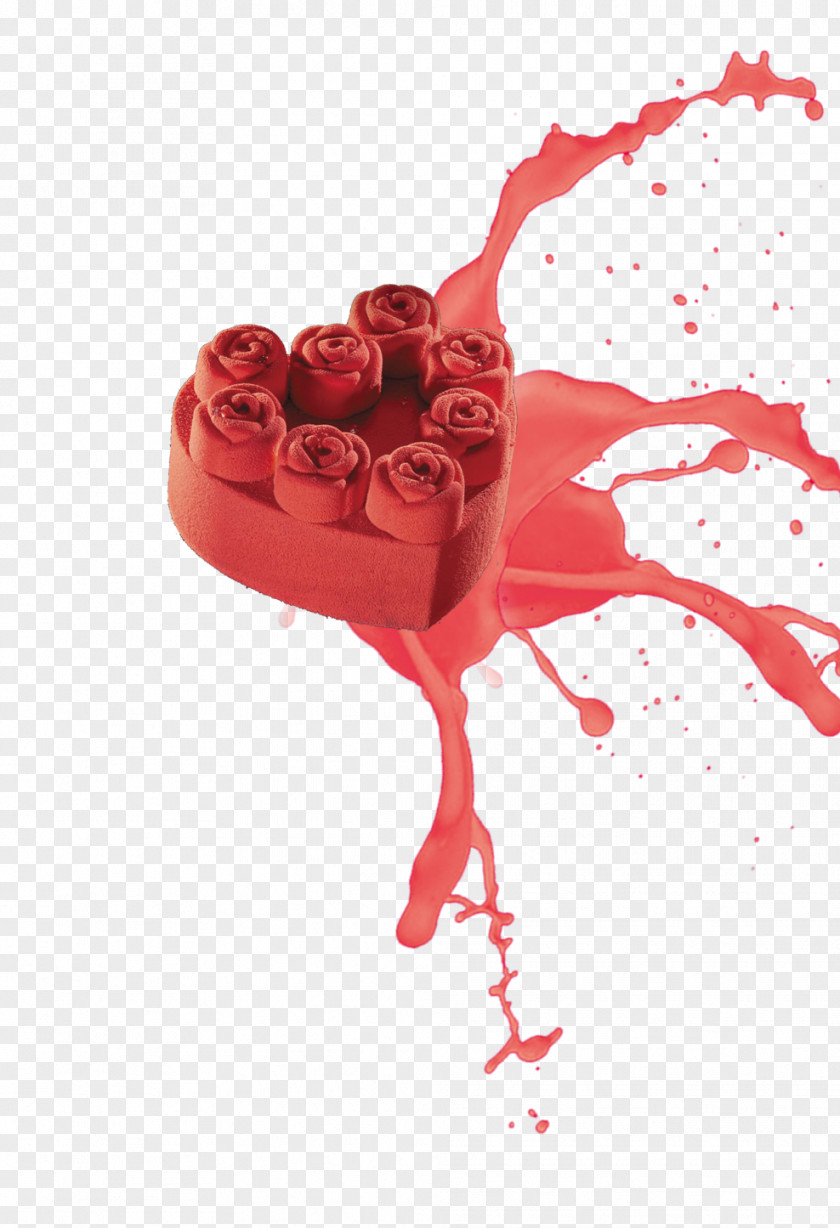Red Cake,cake,rose Painting Poster Template PNG