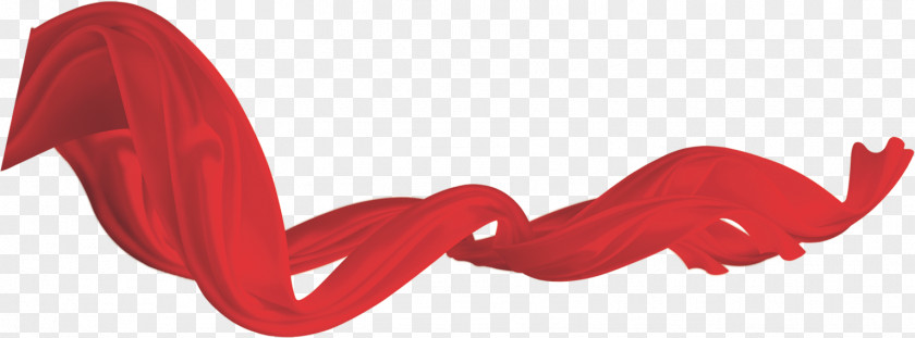 Red Ribbon Pongee Silk PNG