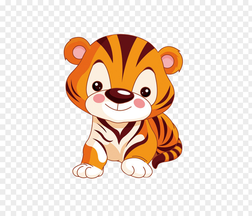 Cartoon Tiger Animation Child Animal PNG