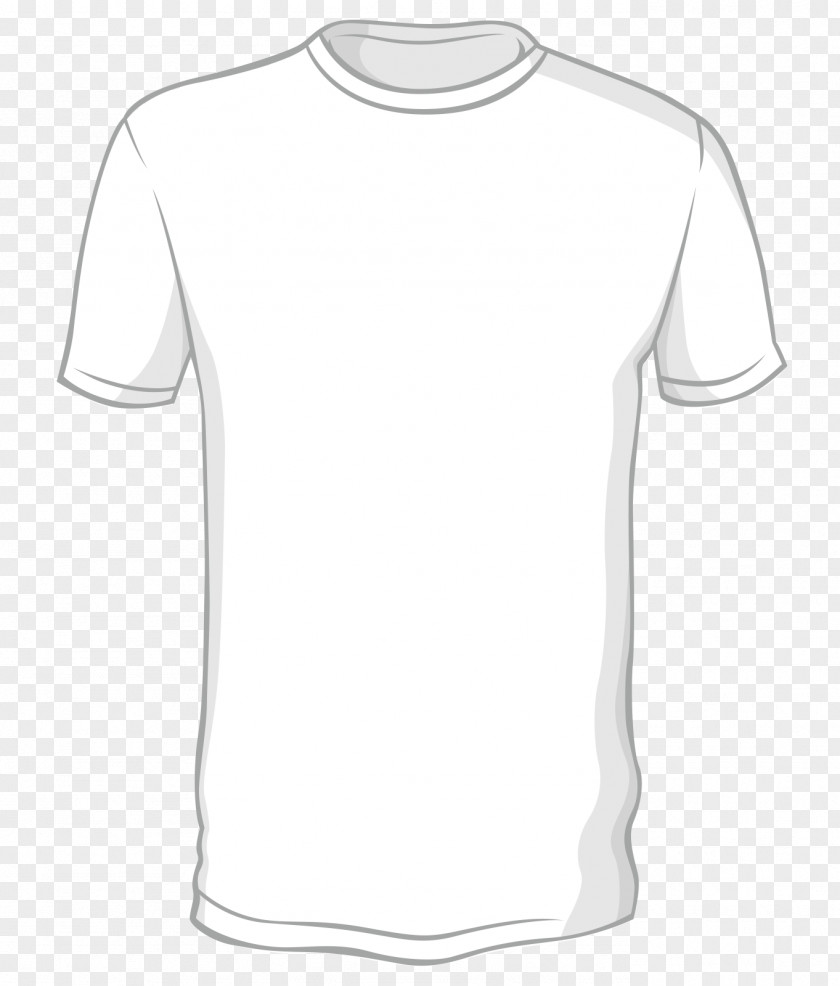 Hand-painted Pure White T-shirt Vector Long-sleeved PNG