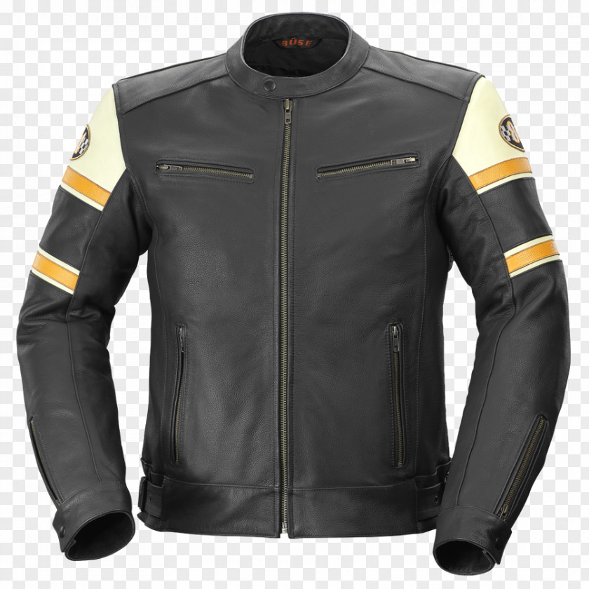 Jacket Leather Blouson Motorcycle Personal Protective Equipment PNG