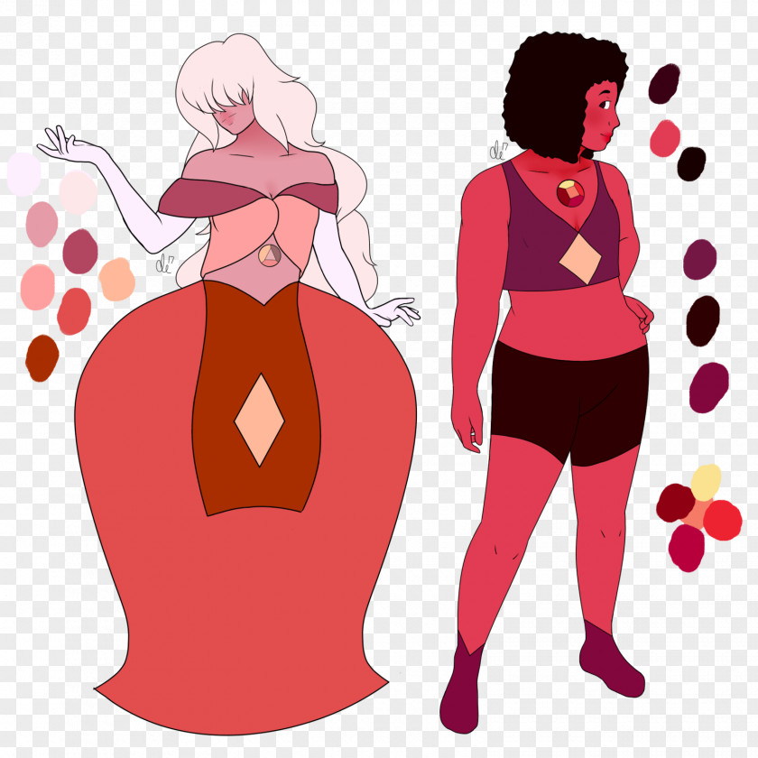 Eyeball Garnet Pearl Padparadscha Ruby Gemstone PNG