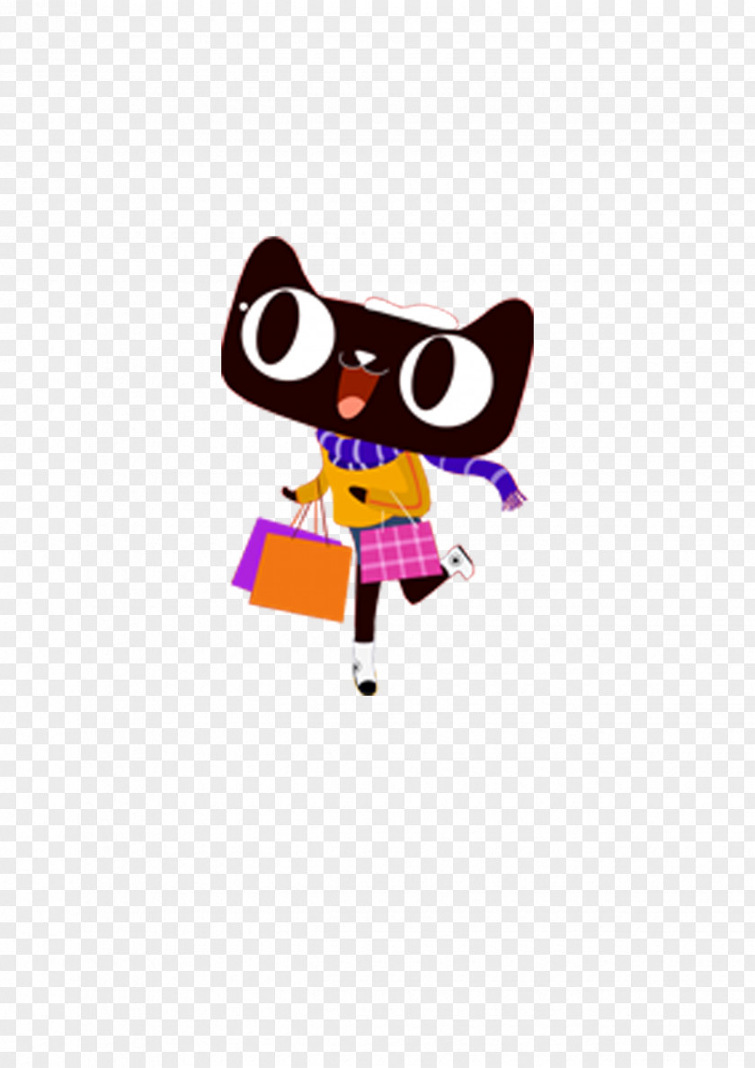 Cartoon Lynx Shopping Tmall Mascot PNG