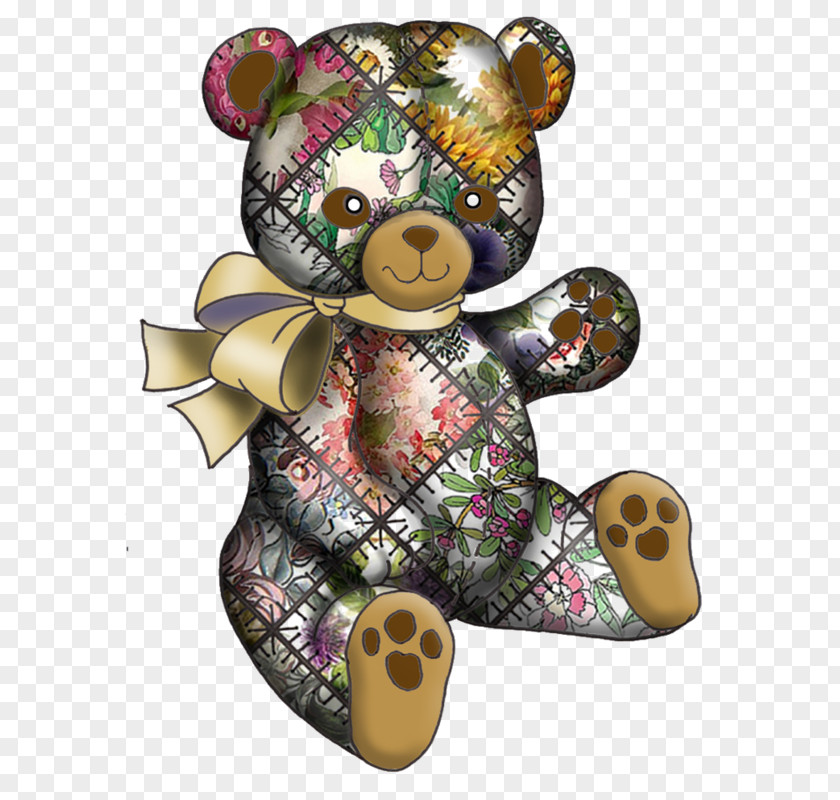 Creative Bear Patchwork Quilt Quilting Clip Art PNG