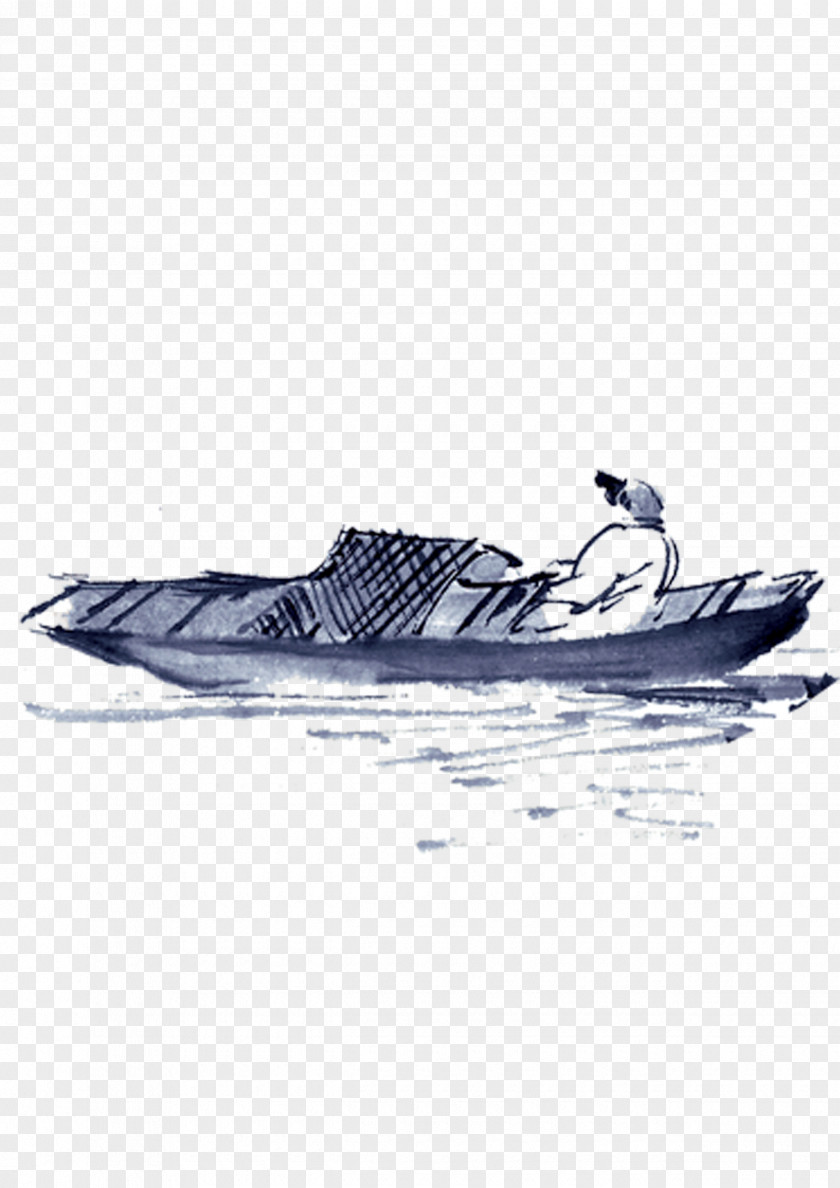 Ink Boat Watercraft Rowing PNG