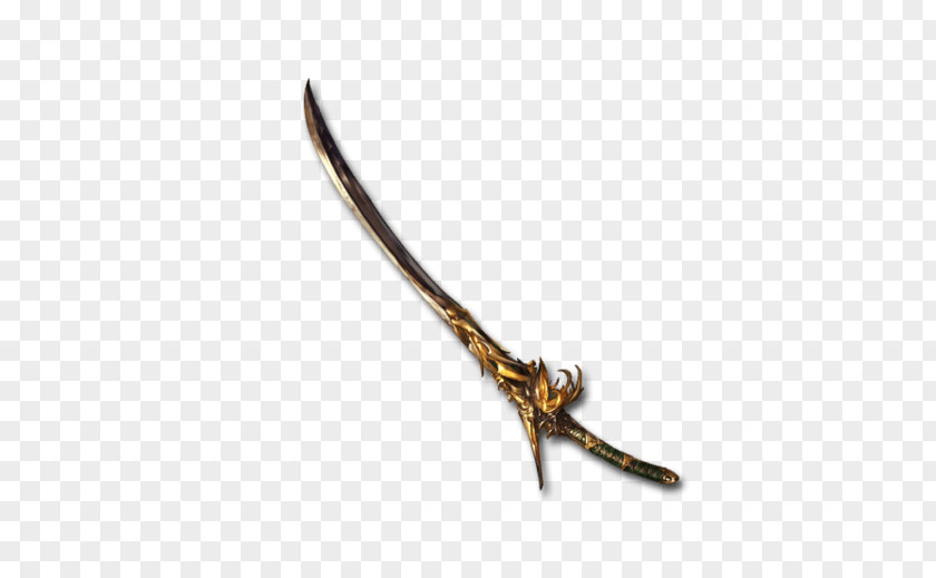 Katana Granblue Fantasy Weapon Japanese Sword Yellow Dragon PNG