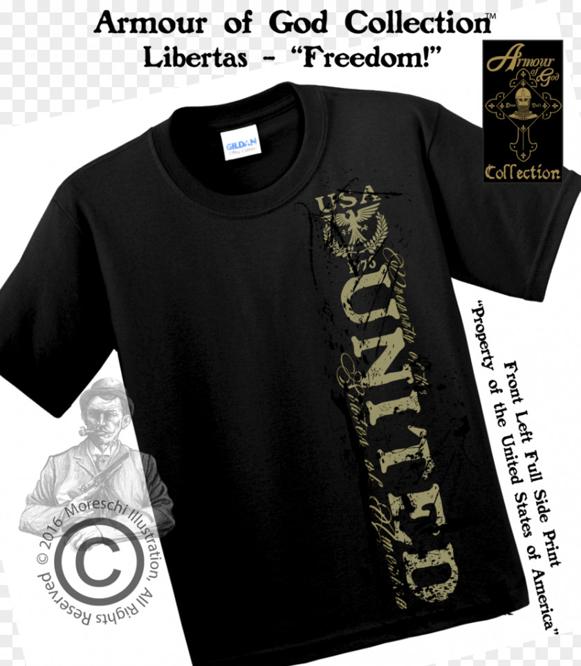 The Goddess Of Freedom Long-sleeved T-shirt Font PNG