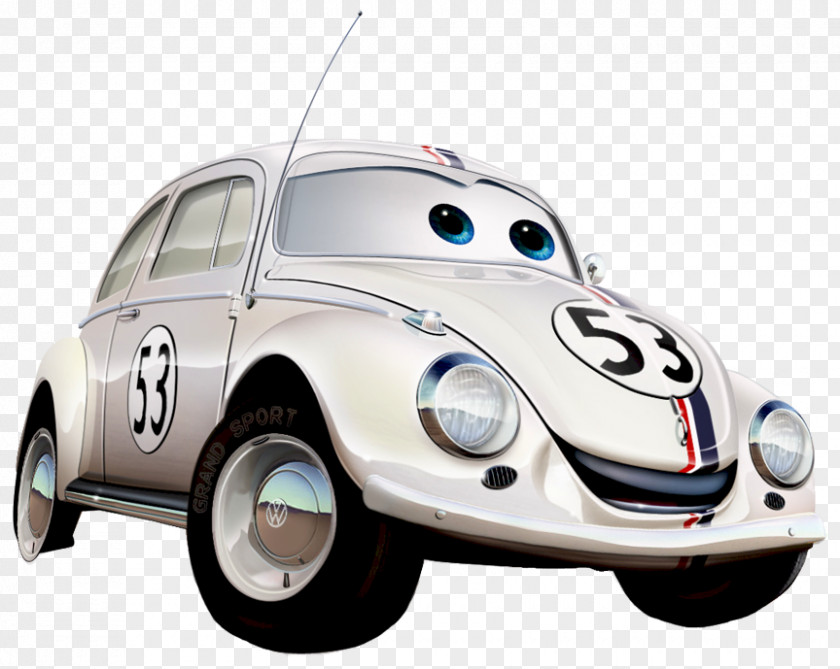 Cartoon Convertible Car Herbie Lightning McQueen Mater Volkswagen Beetle PNG