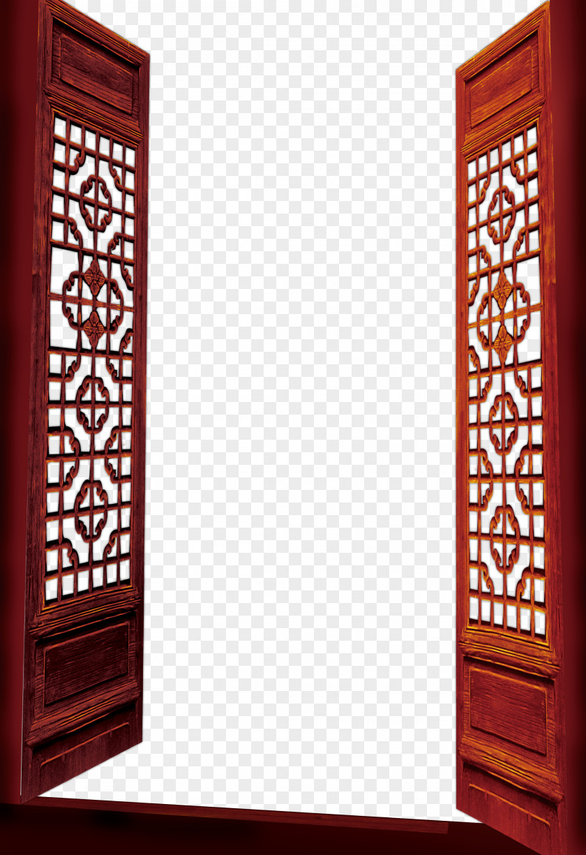 Chinese Open Windows Window Template PNG