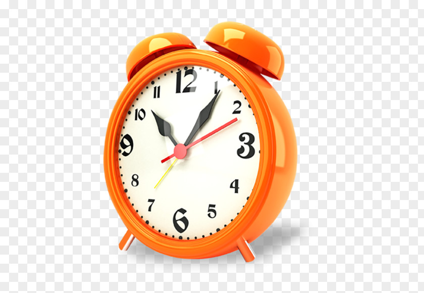 Quartz Clock Home Accessories Orange PNG