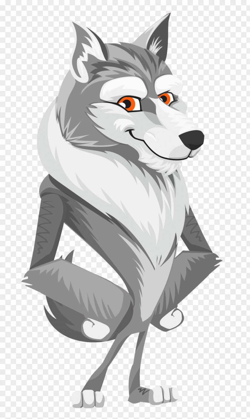 Wolf Vector Gray PNG