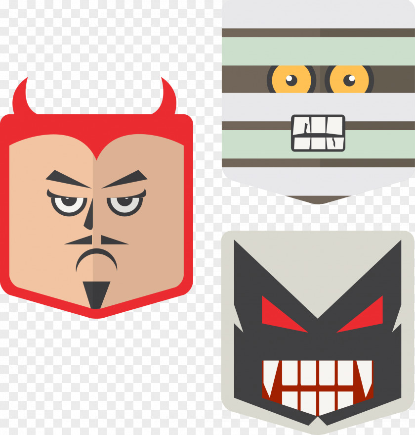 Avatar Cute Cartoon Characters Vector Material Ghostface Mask PNG