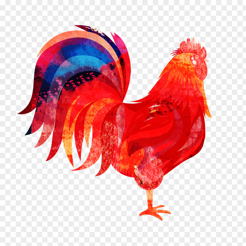 Flower Cock Chicken Chinese Zodiac New Year Poster Rooster PNG