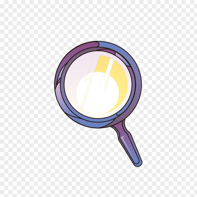 Purple Decorative Material Magnifying Glass Circle PNG