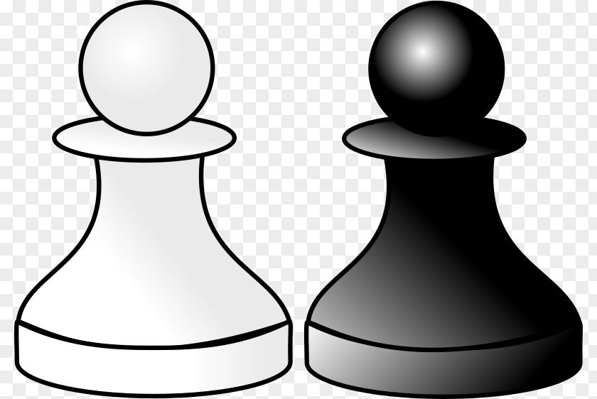 Black And White Background Chess Piece & Pawn In PNG