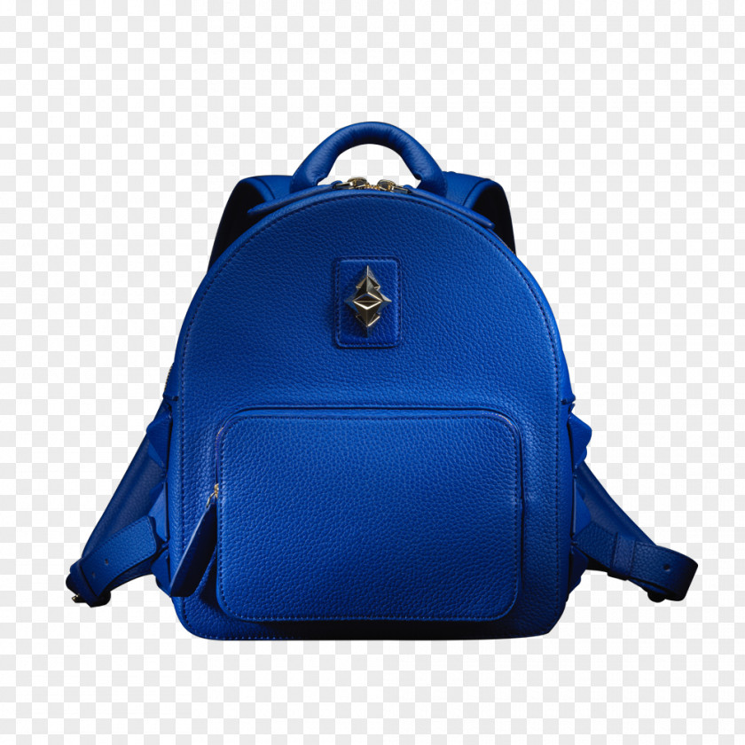 Blue Backpack Handbag Leather PNG