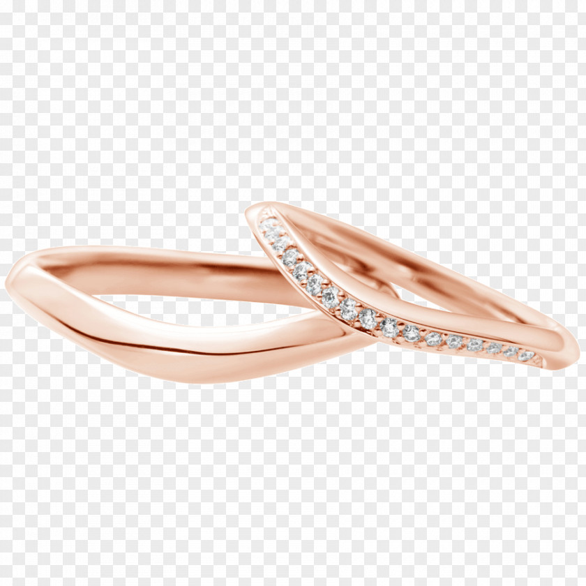 Wedding Ring Bangle Diamond Peach PNG