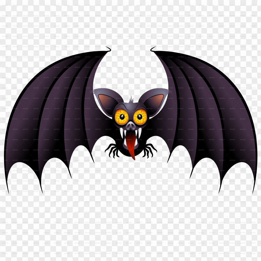 Bat Halloween Cartoon PNG