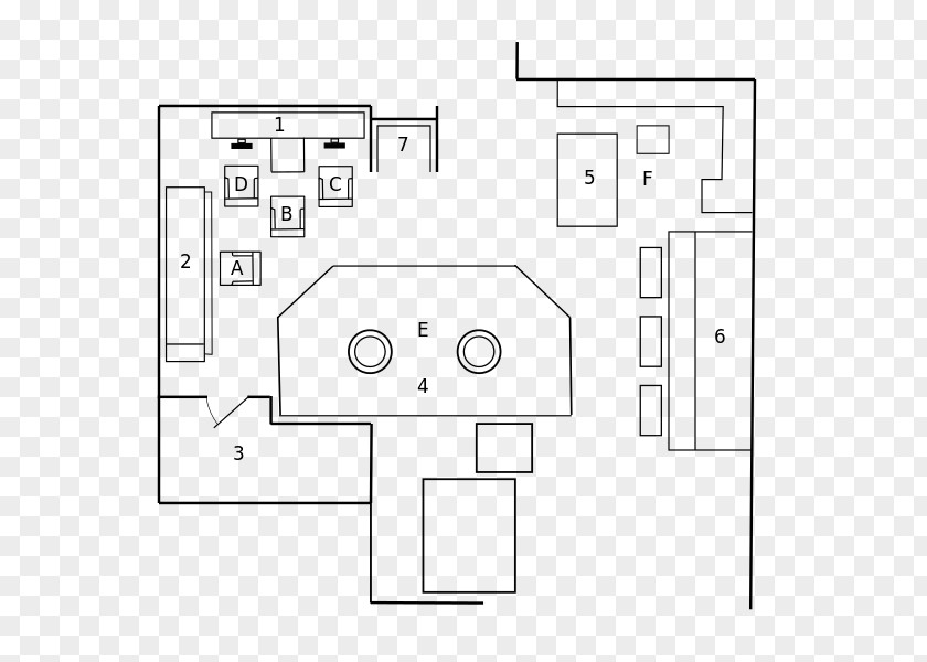 Control Room Paper Floor Plan White PNG