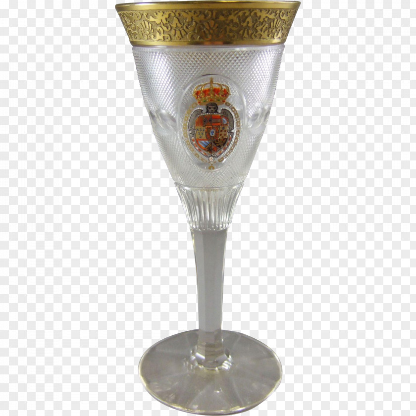 Goblet Wine Glass Moser Antique Champagne PNG