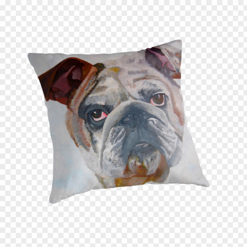 American Bulldog Dog Breed Throw Pillows Cushion PNG