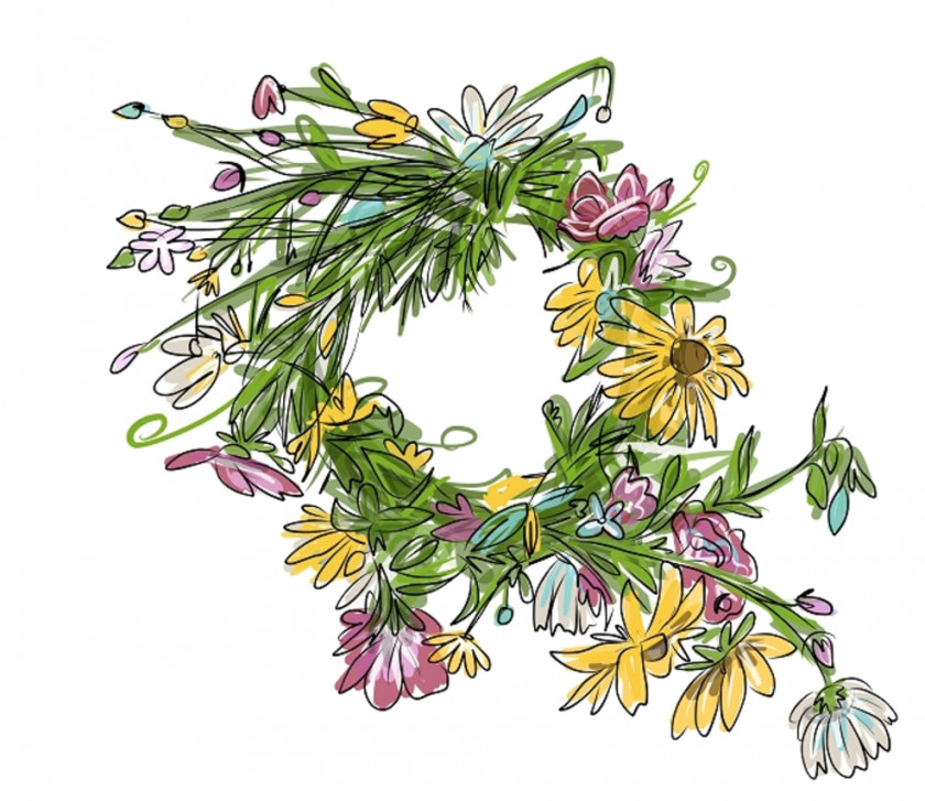 Design Floral Sketch PNG