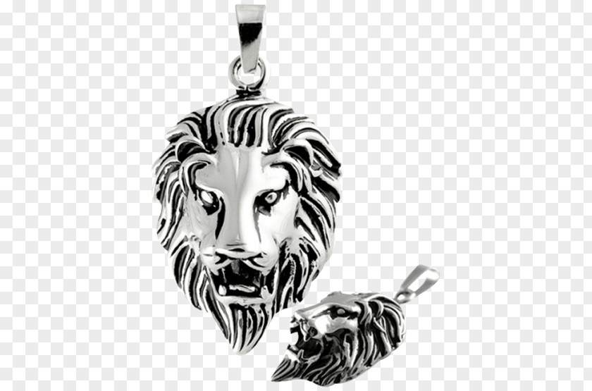Lion Head Charms & Pendants Jewellery Stainless Steel Silver PNG