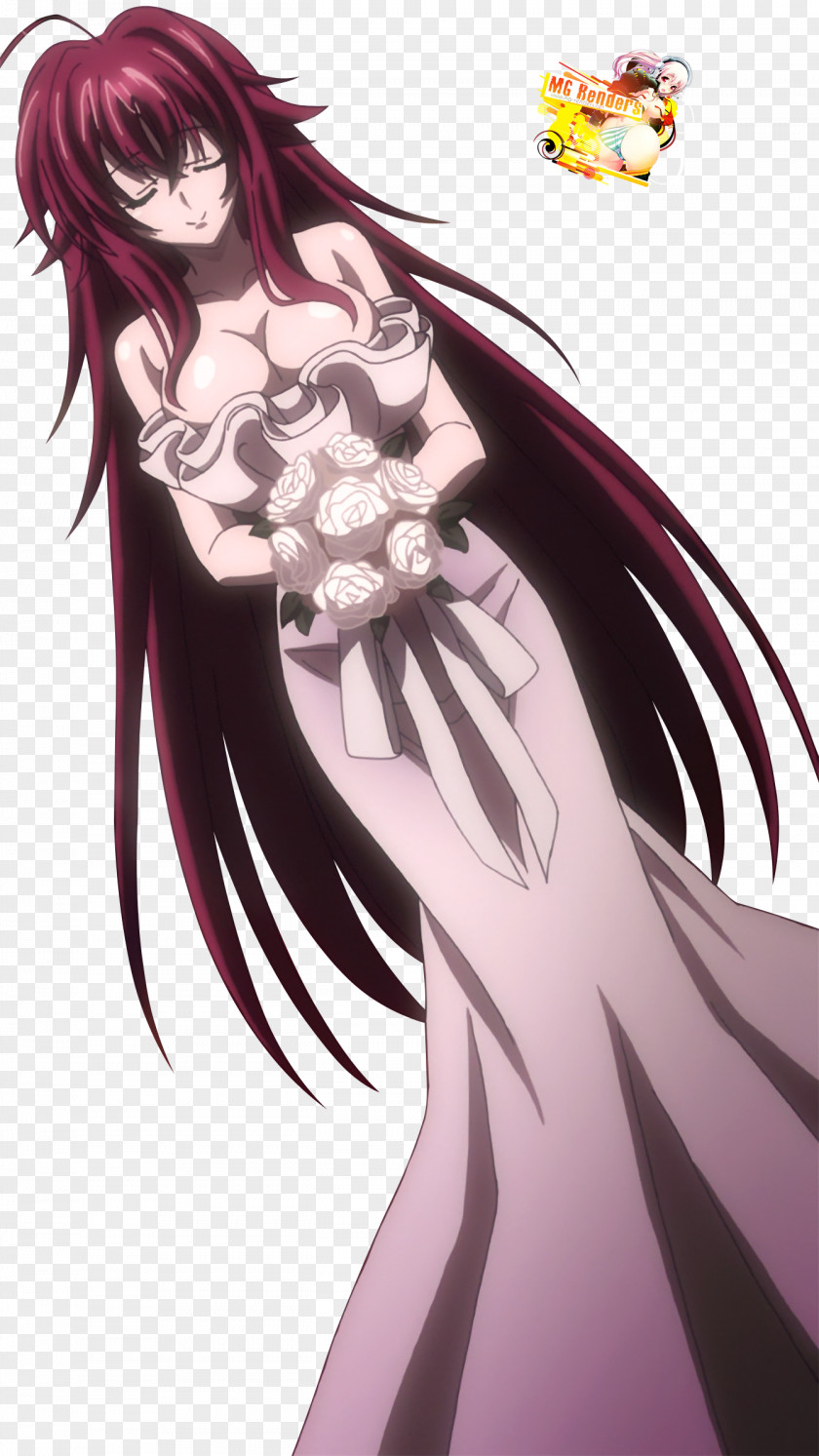 Rias Gremory High School DxD Anime Wedding Dress PNG dress, clipart PNG