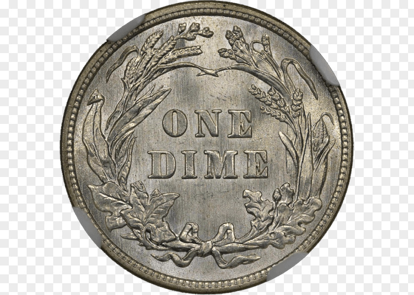 5 Dime Coin Barber Coinage 1894-S Penny PNG