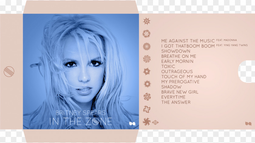 Britney Spears Graphic Design Poster In The Zone Blackout PNG