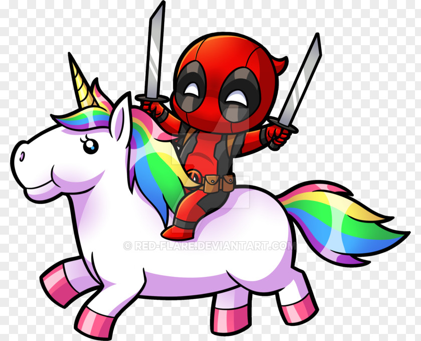 Unicorn Birthday Deadpool YouTube Fan Art PNG
