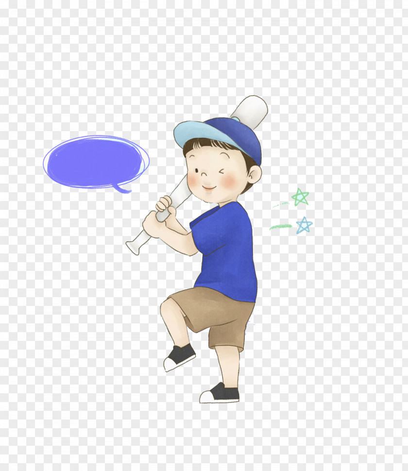 Baseball Boy Illustration PNG