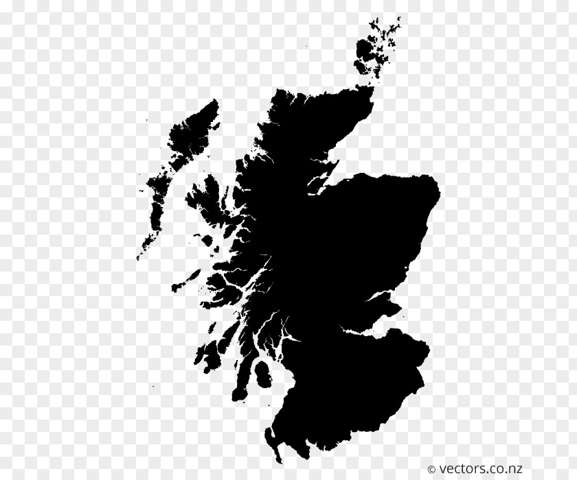 Blank Vector Flag Of Scotland Map PNG