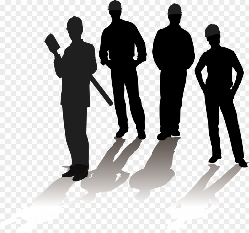 Construction Workers Silhouettes Laborer Silhouette Computer File PNG