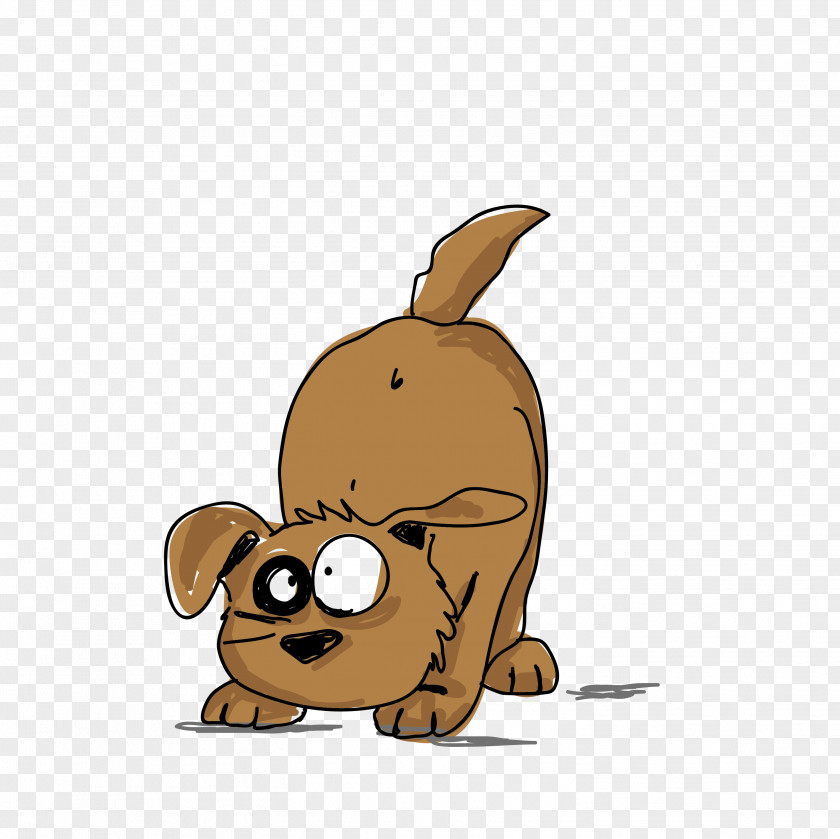 Funny Puppy Dog Cartoon Illustration PNG