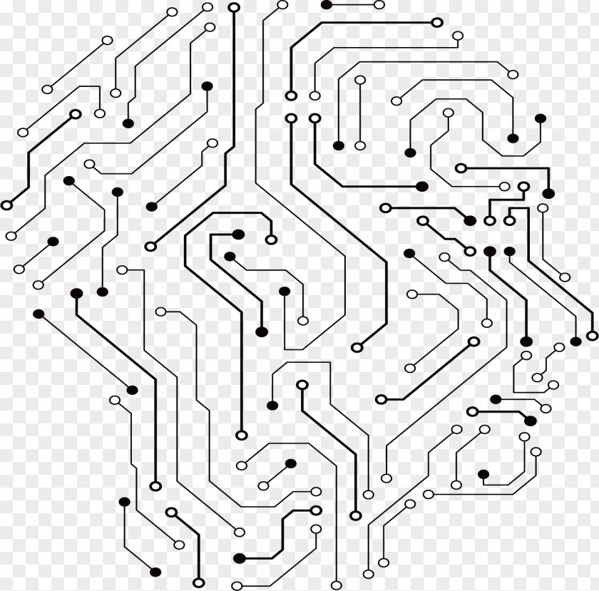 Circuit Board Brain Printed Electrical Network Clip Art PNG