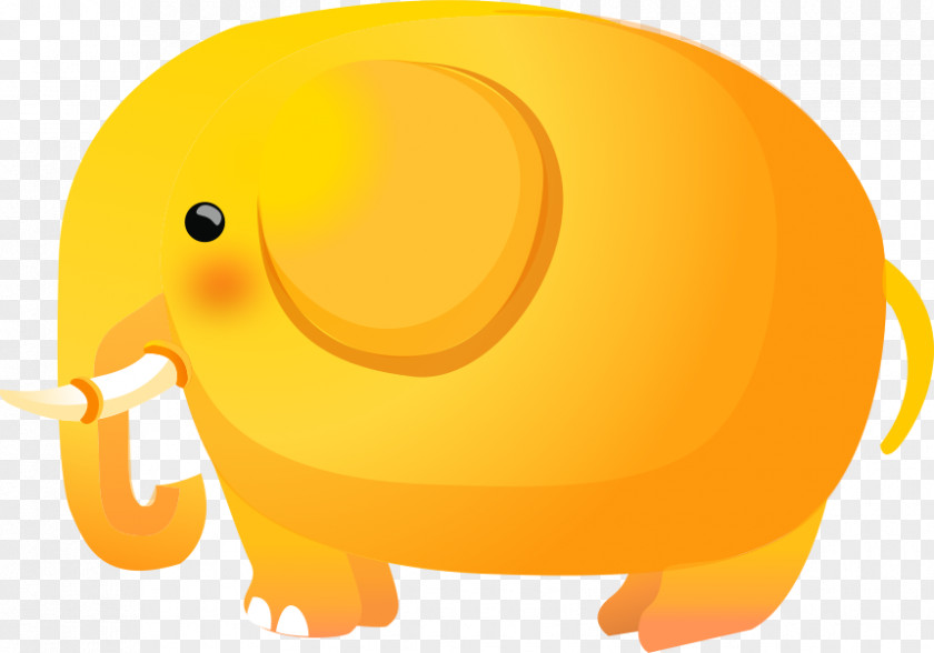 Elephant Gif Vector Graphics Euclidean Yellow Drawing PNG