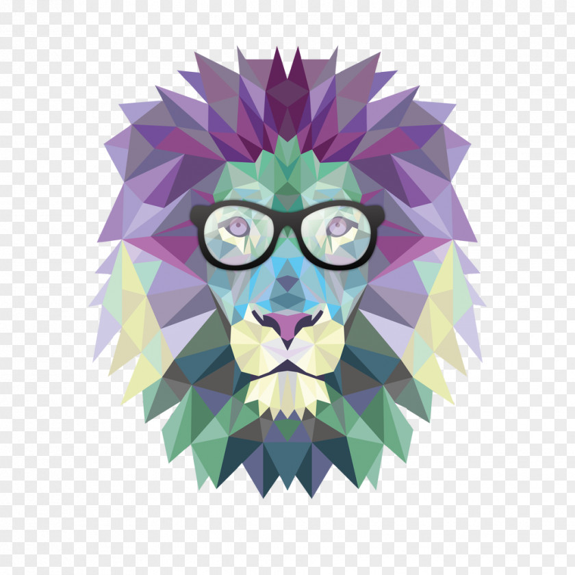 Lion Head Lionhead Rabbit Painting T-shirt Canvas PNG