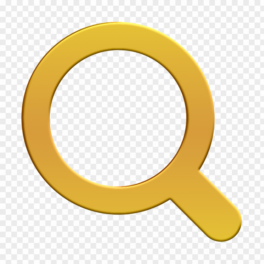 Yellow Search Icon PNG