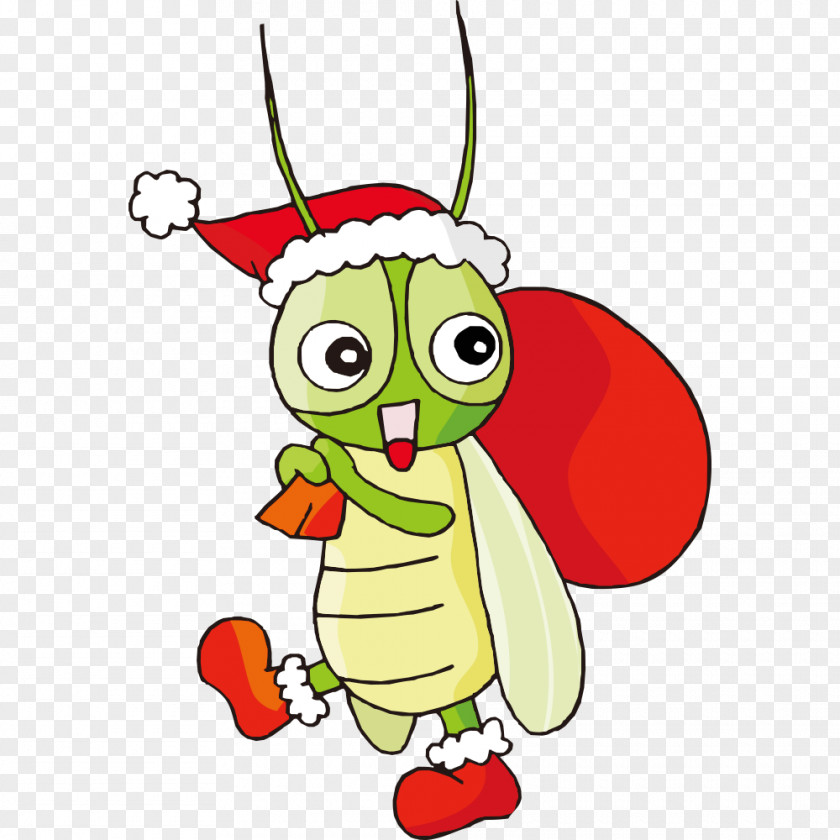 Cartoon Grasshopper Locust Illustration PNG