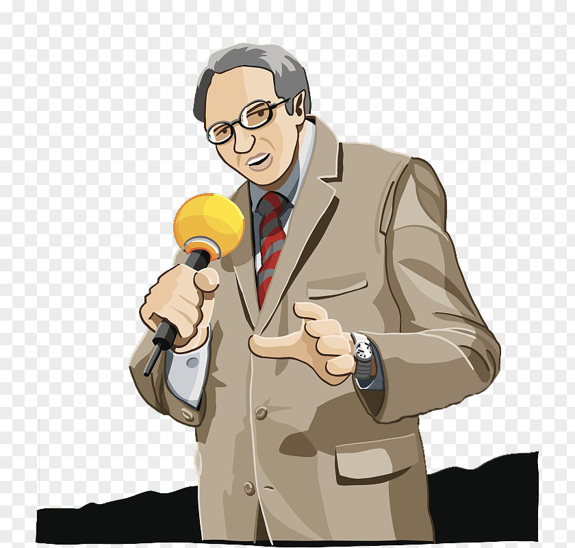 Cartoon Speaker Illustration PNG