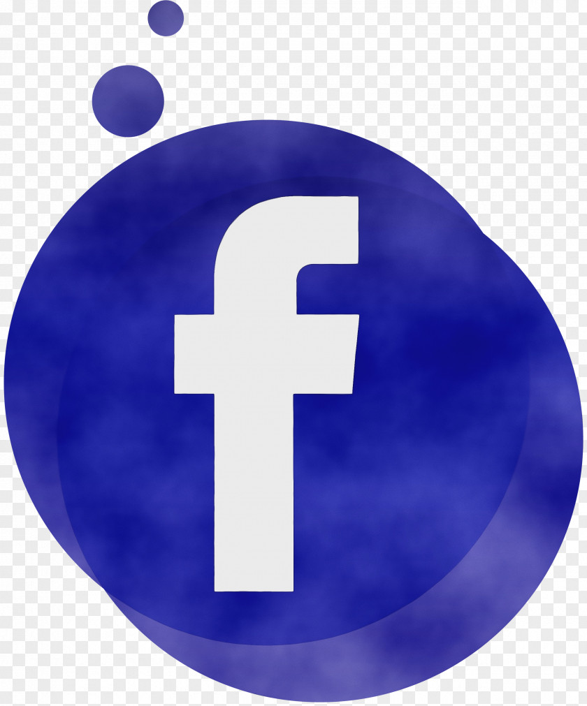 Facebook Logo Icon Watercolor Paint Wet Ink PNG