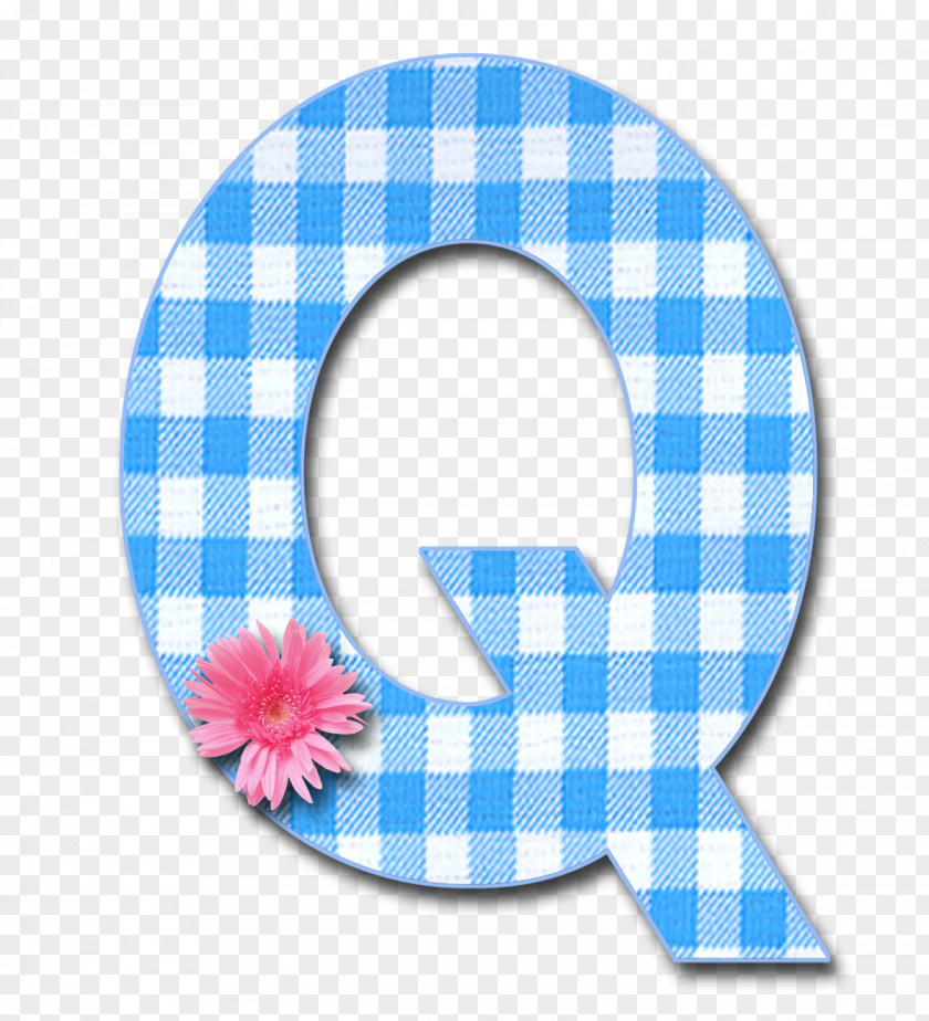 Blue Gingham Alphabet Letter Case Clip Art PNG