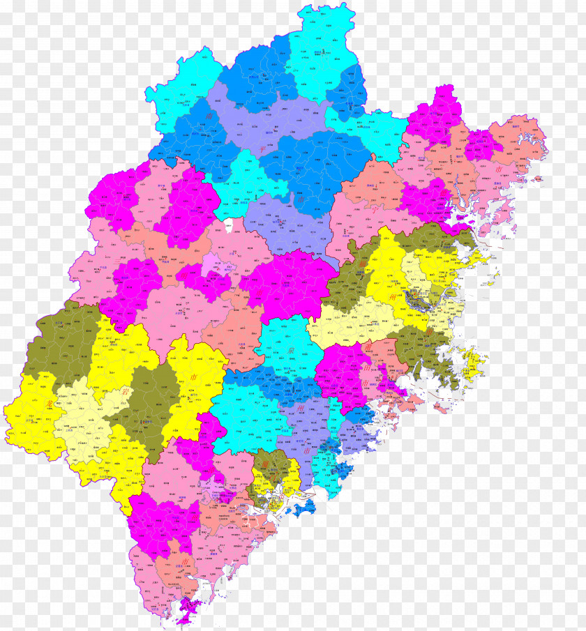 Color Map Of Fujian PNG