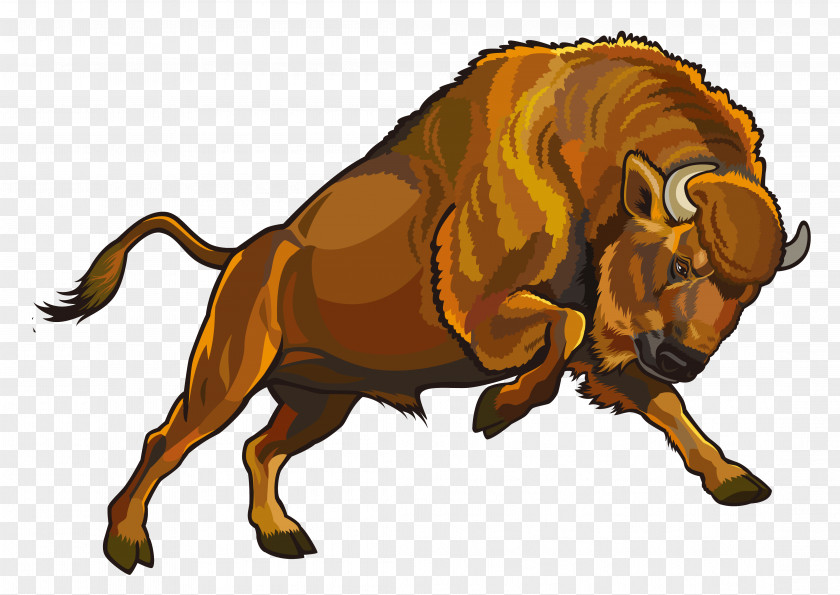 Painted Bison Graphic Design Clip Art PNG