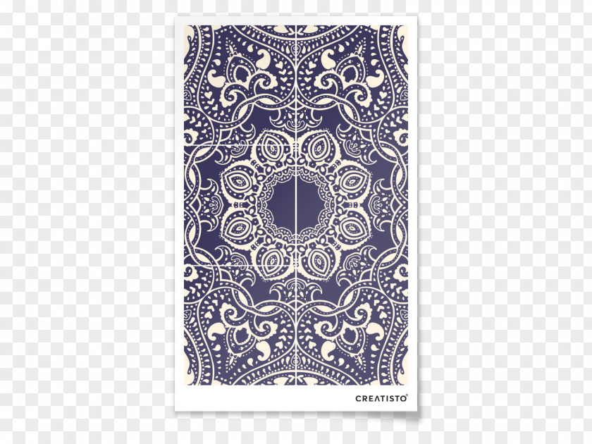 Blue Mandala Sticker Decorative Arts Clip Art PNG