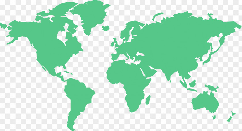 Green World Map Earth Globe PNG