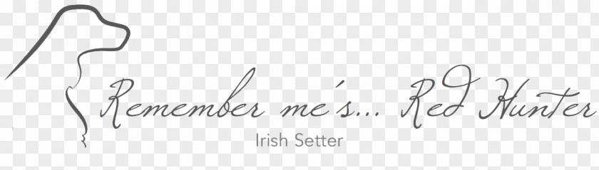Irish Setter Handwriting Calligraphy Logo Document PNG